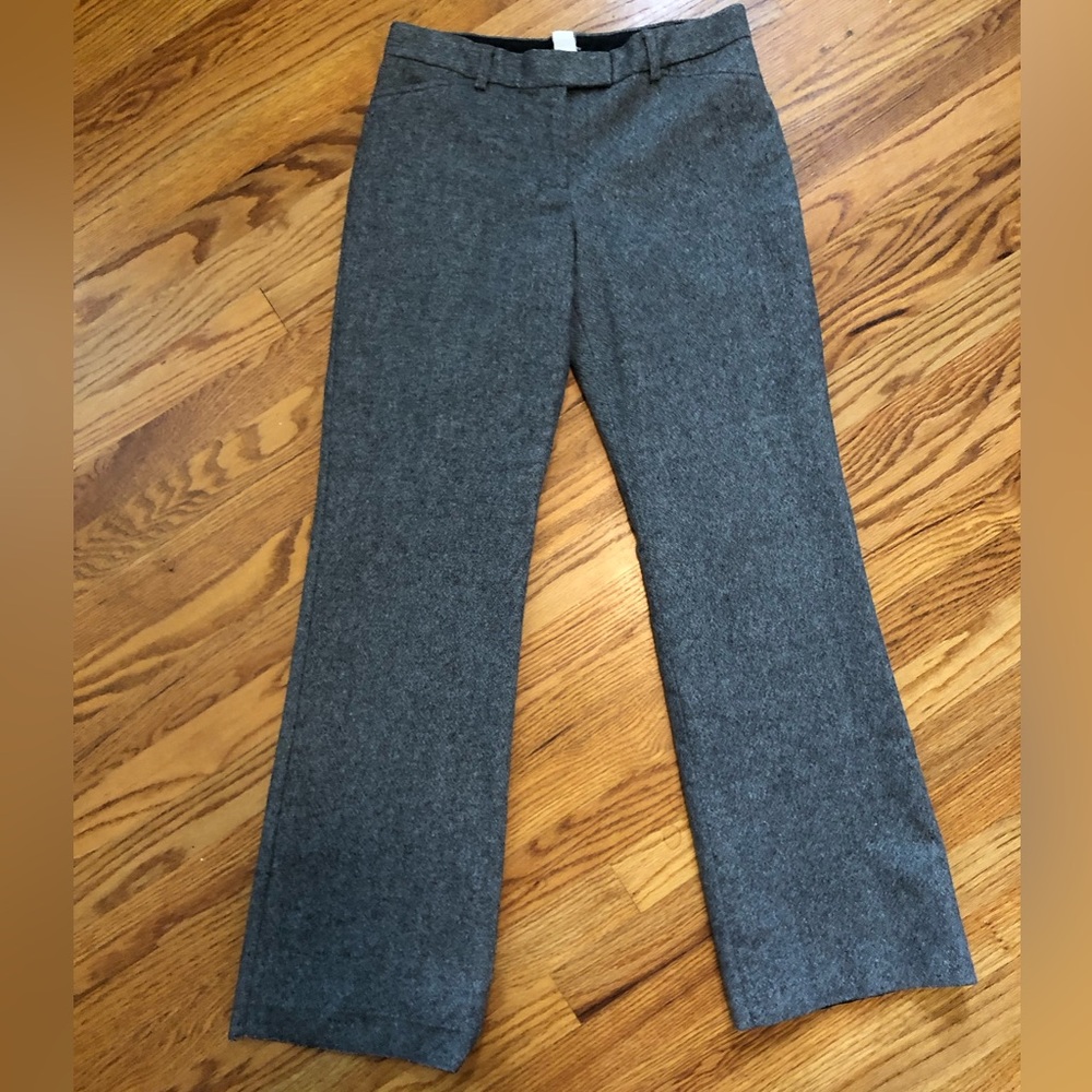 J. Crew Charcoal Wool Blend Pants